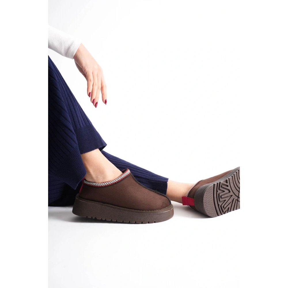 Kadın Acı Kahve Kışlık Kürklü Terlik TR14MK01E