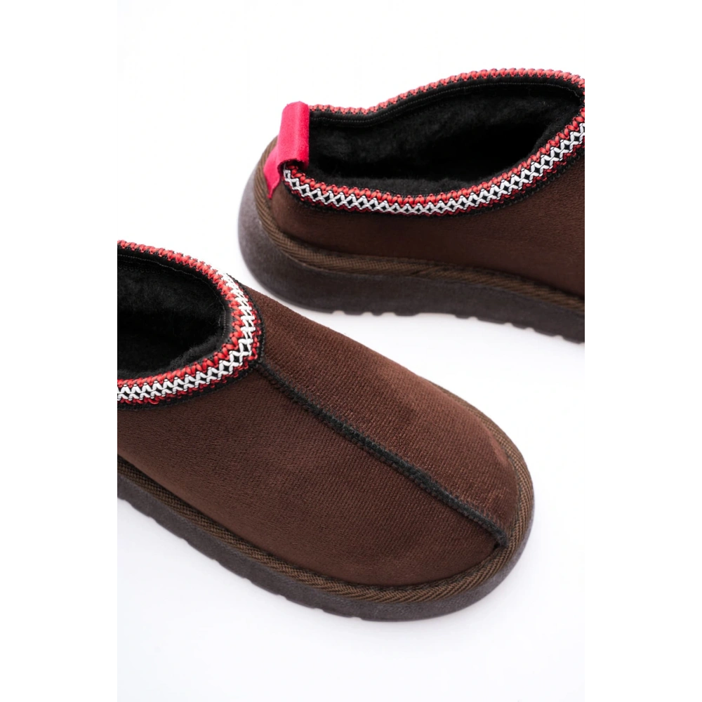 Kadın Acı Kahve Kışlık Kürklü Terlik TR14MK01E