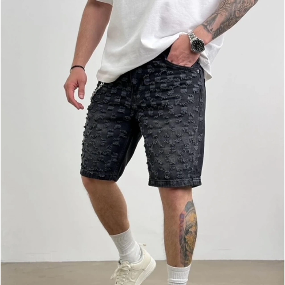 Erkek Yeni Sezon Zincirli Kot Şort