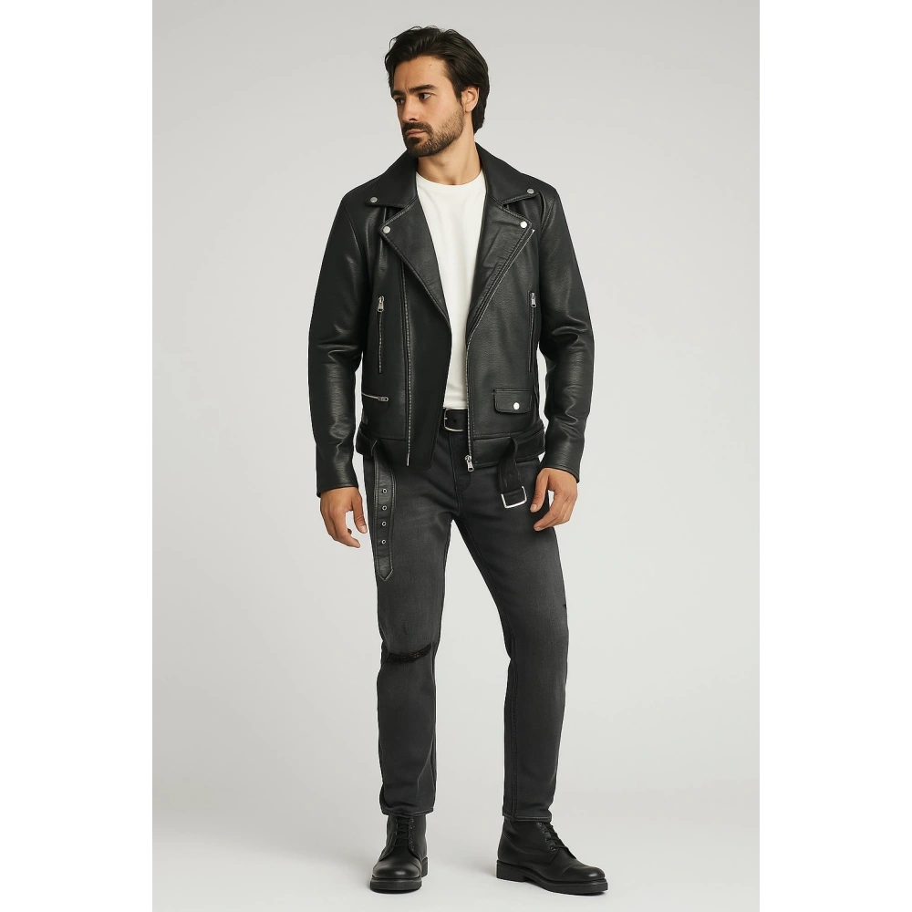 Erkek Siyah Deri Ceket