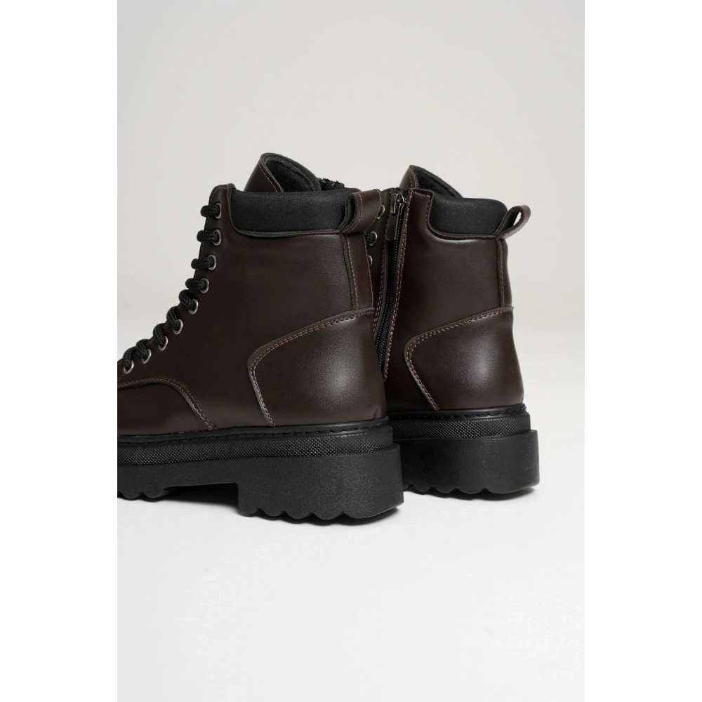 Fiora Özel Tasarım Kadın Kışlık Kalın Tabanlı Acı Kahve Bot