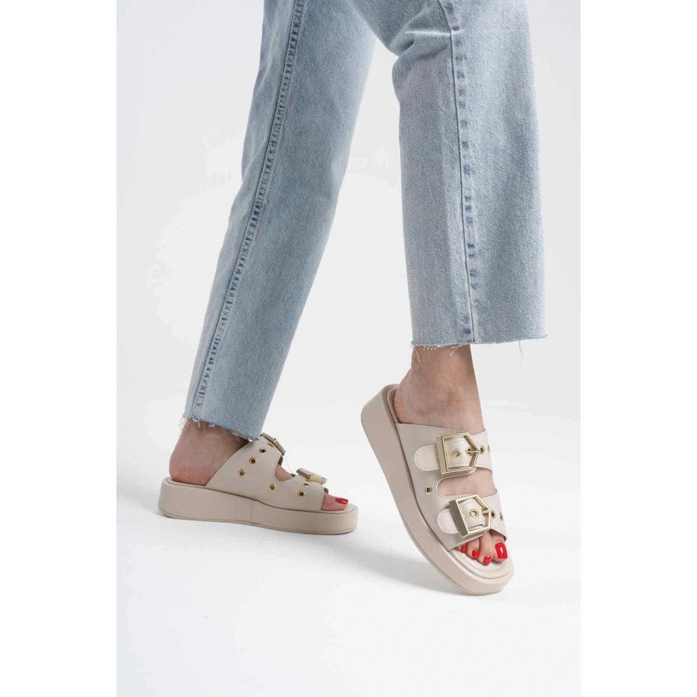 Kadın Bej Cilt Terlik TR17MY04C