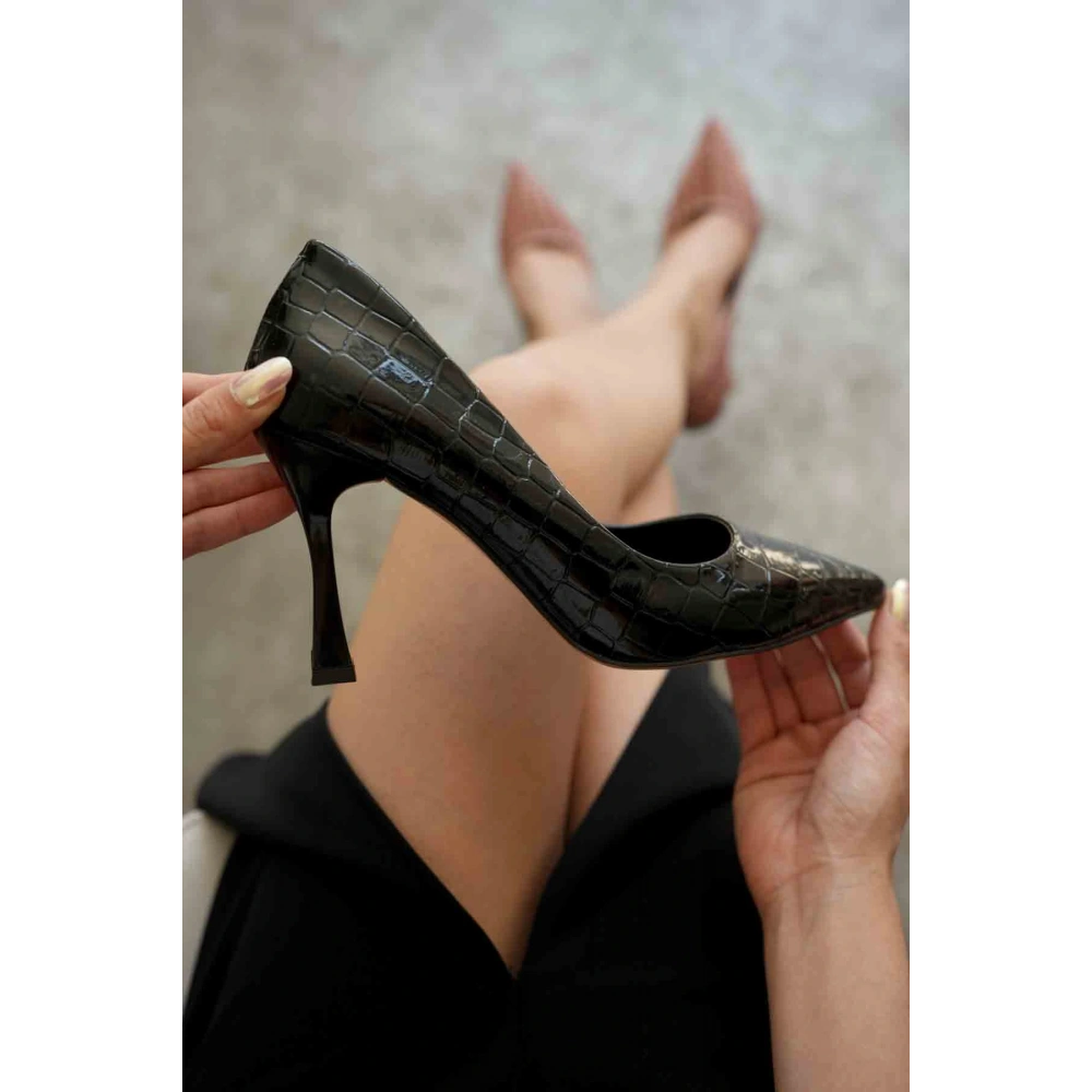 Kadın Somon Kroko Rugan Stiletto TR08MS10B