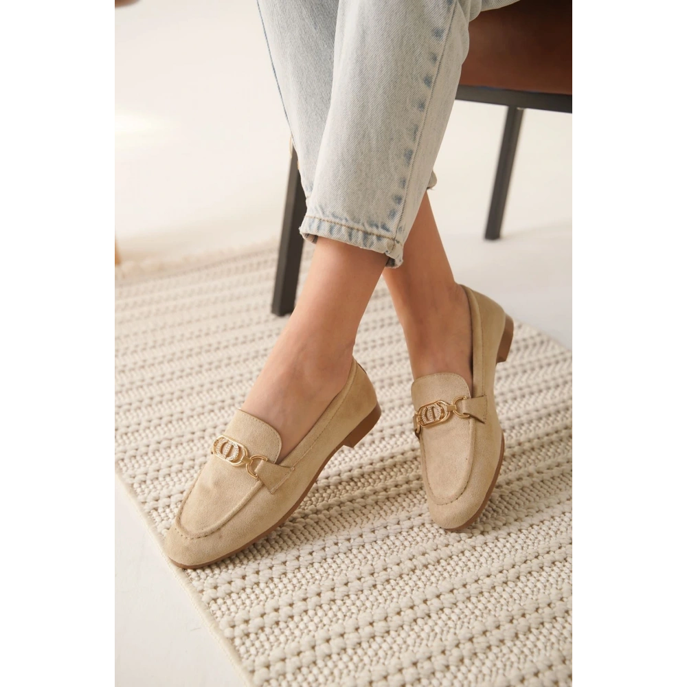 Kadın Süet Bej Günlük Ayakkabı TR27MS01B