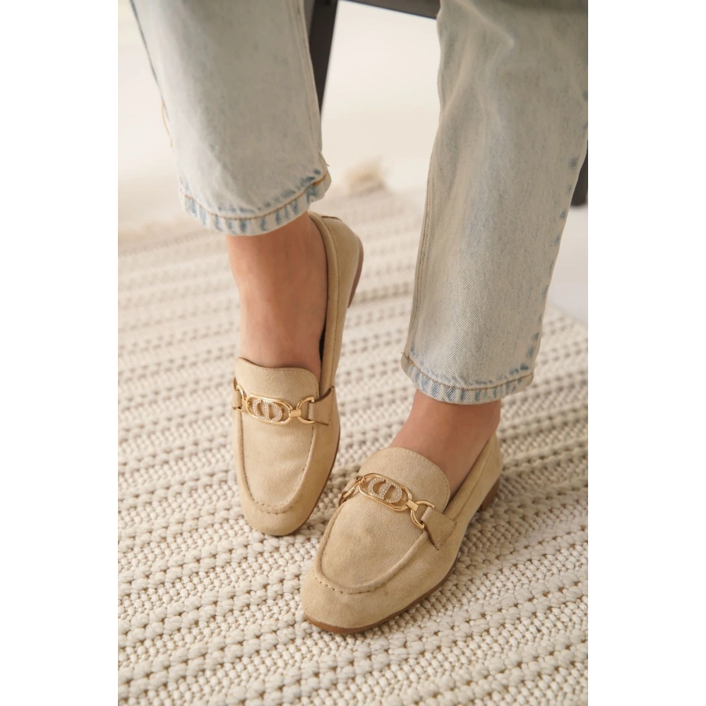 Kadın Süet Bej Günlük Ayakkabı TR27MS01B