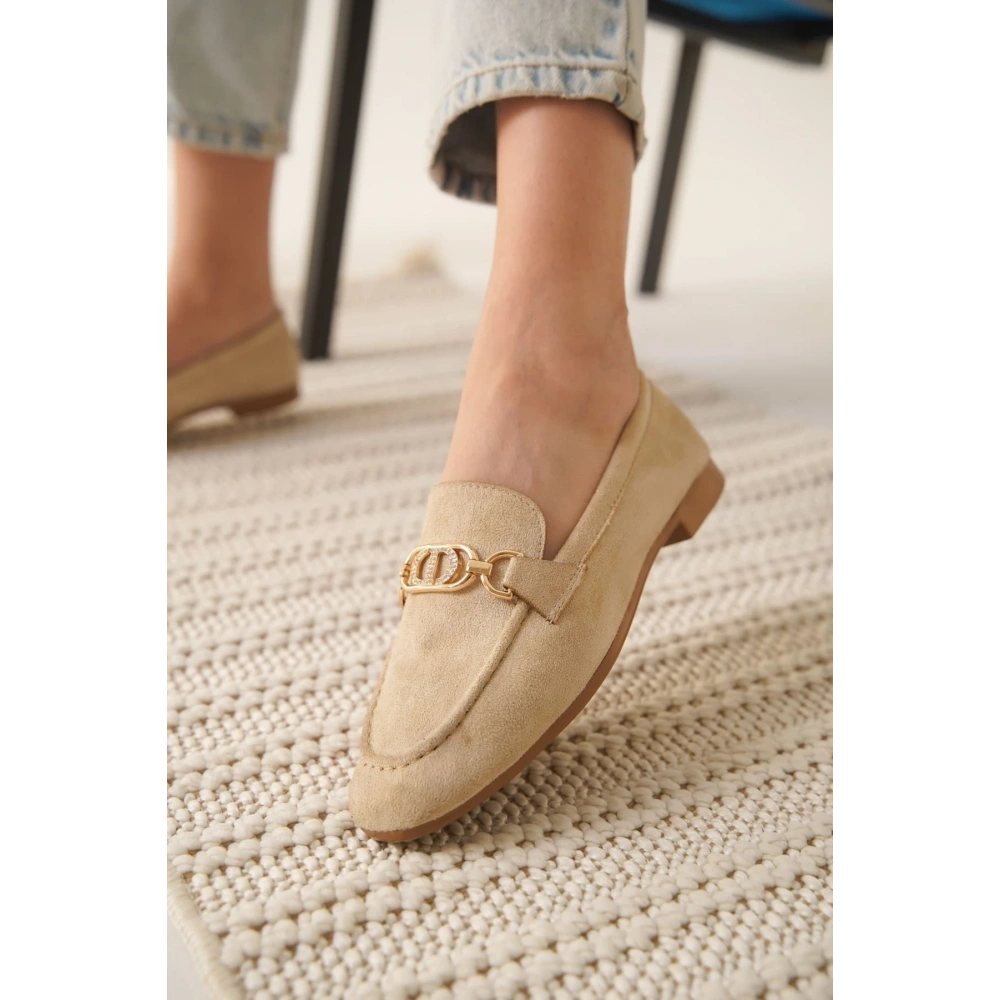 Kadın Süet Bej Günlük Ayakkabı TR27MS01B