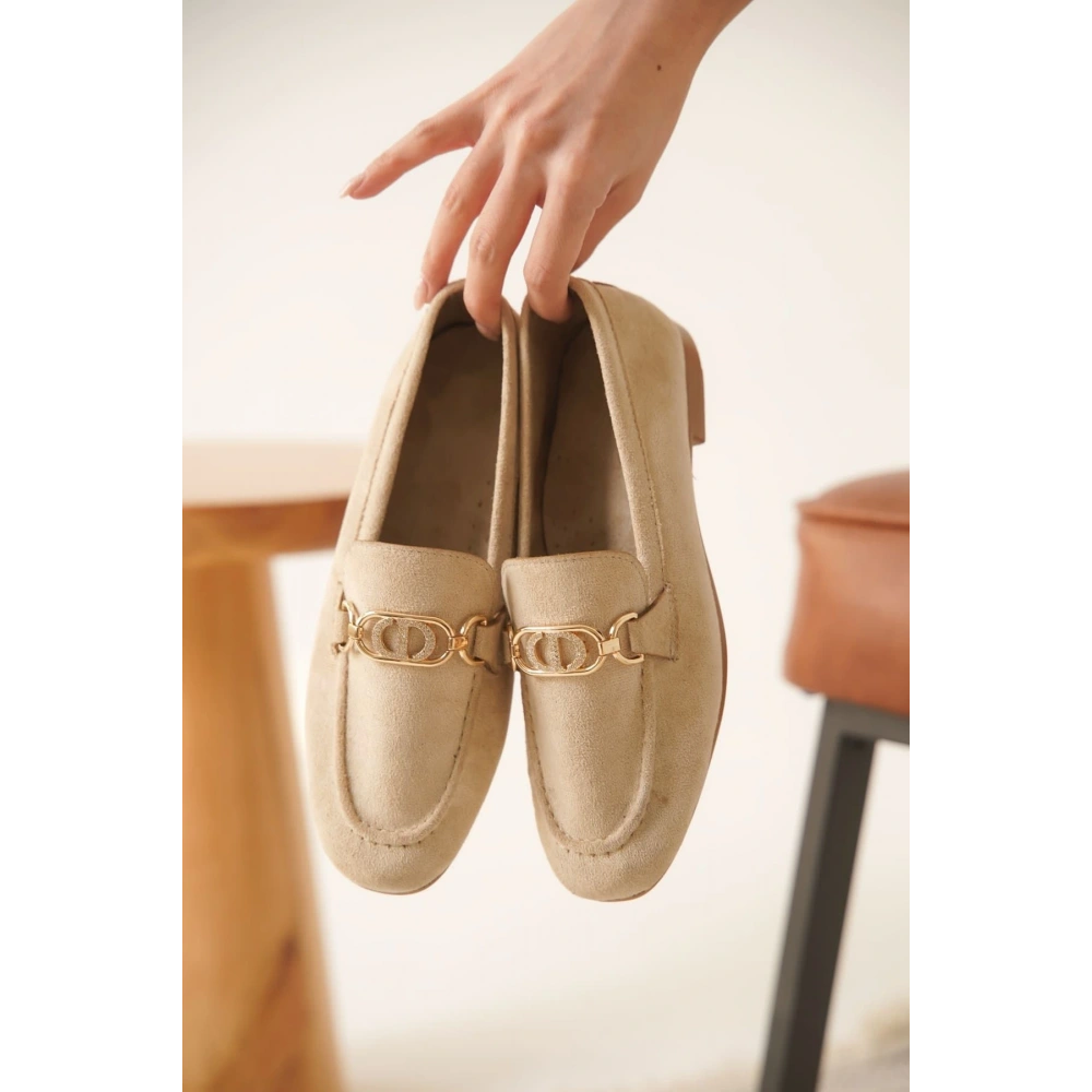 Kadın Süet Bej Günlük Ayakkabı TR27MS01B