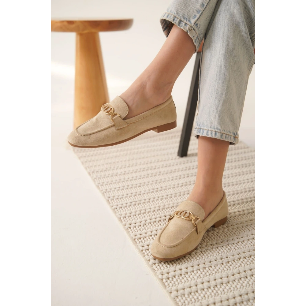 Kadın Süet Bej Günlük Ayakkabı TR27MS01B