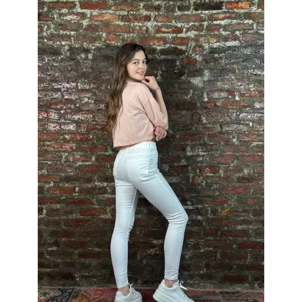 Kadın Toz Pembe Crop Tshirt