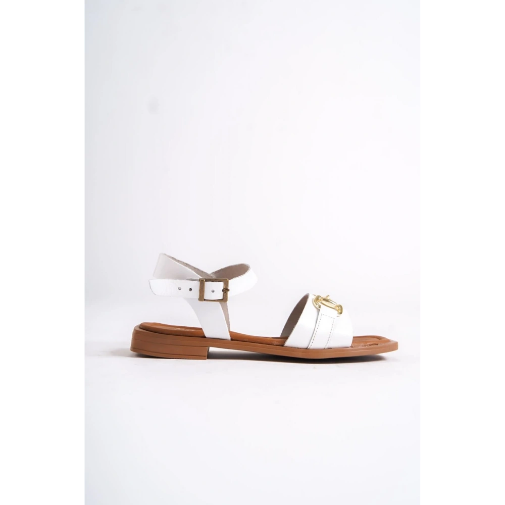 Kadın Hakiki Deri Beyaz Sandalet