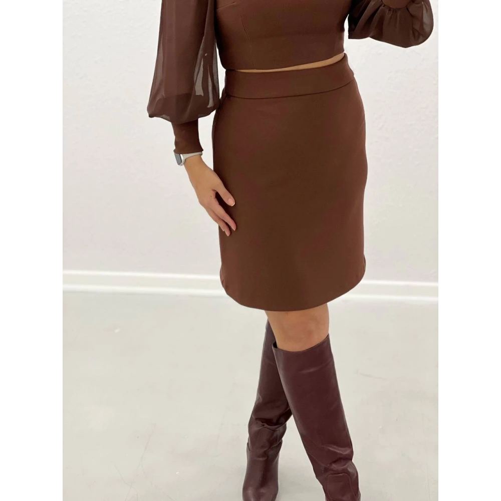 Kadın Kahverengi Etek