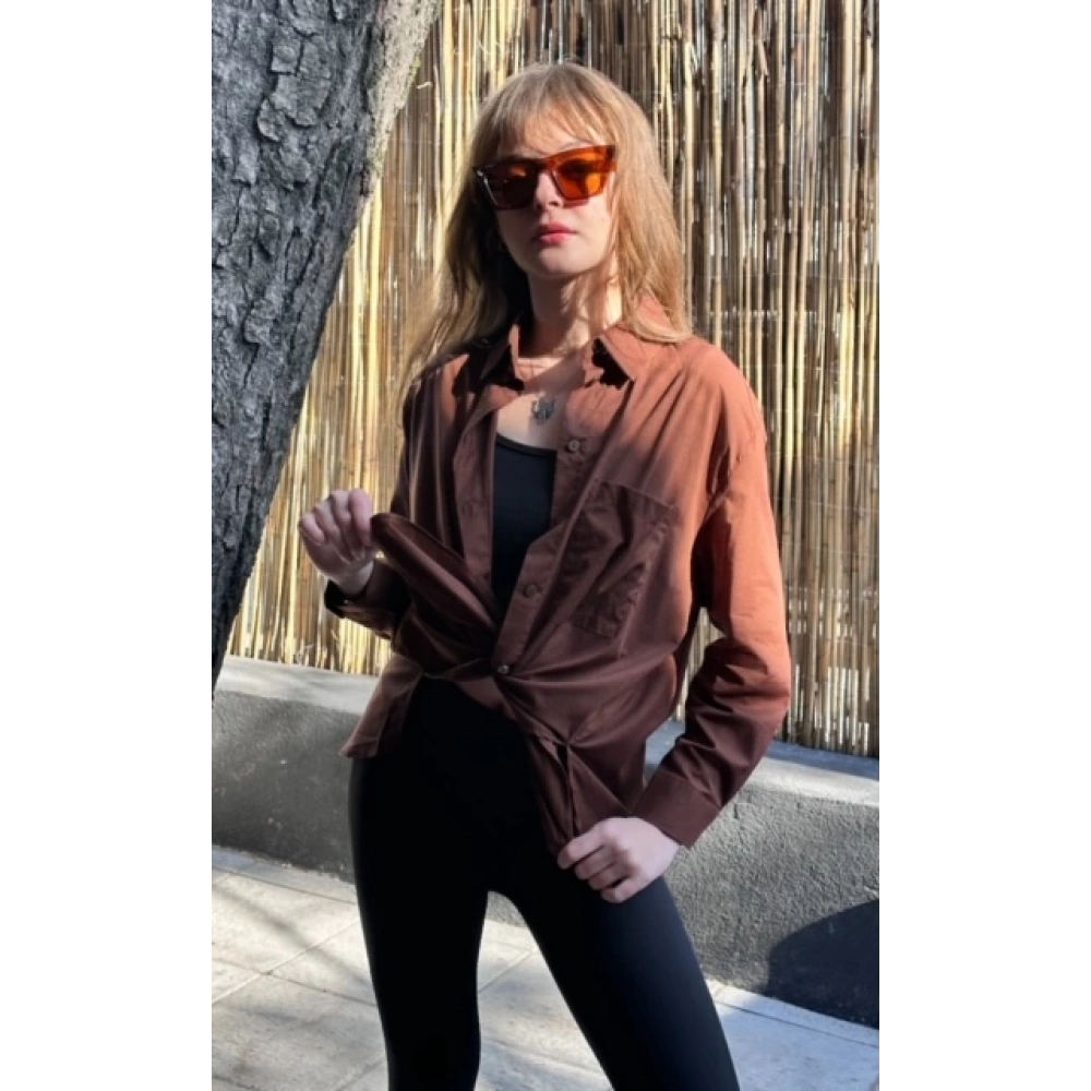 Kadın Kahverengi Gömlek