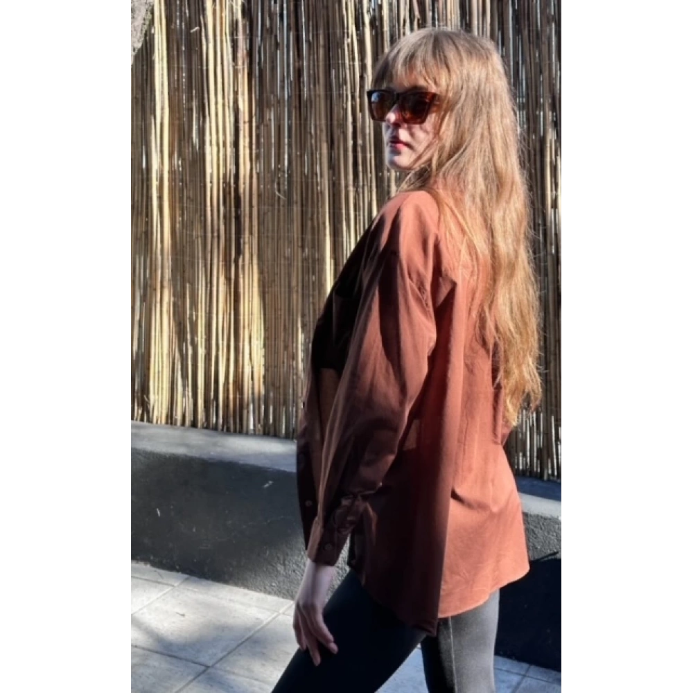 Kadın Kahverengi Gömlek