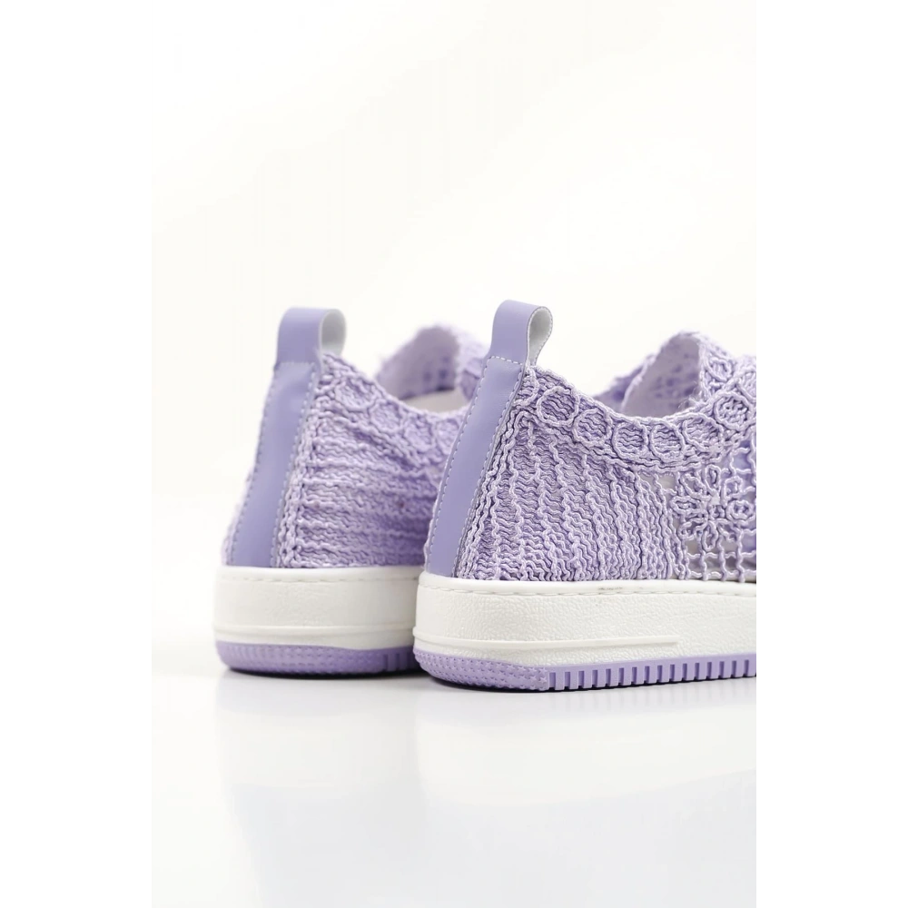 Kadın Lila Örgü Spor Ayakkabı