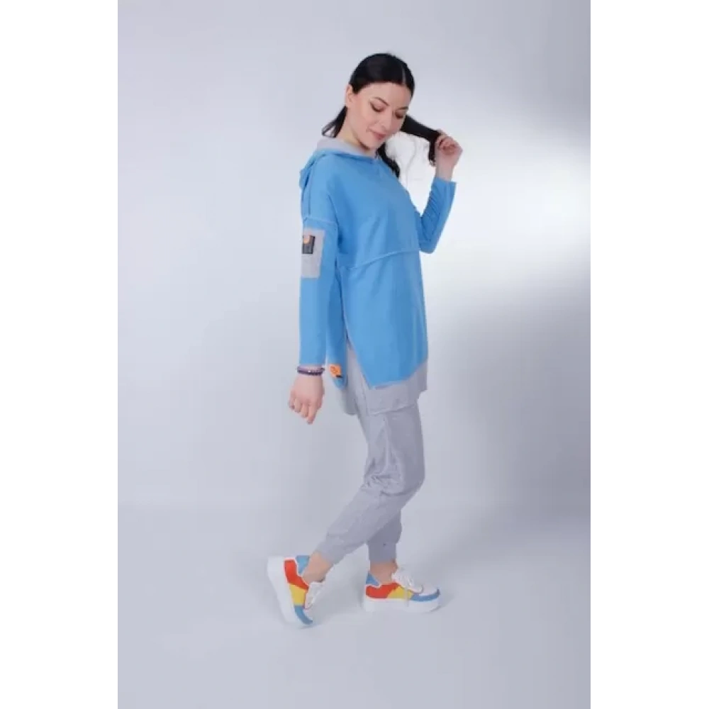 Kadın Mavi-Gri Eşofman Takımı