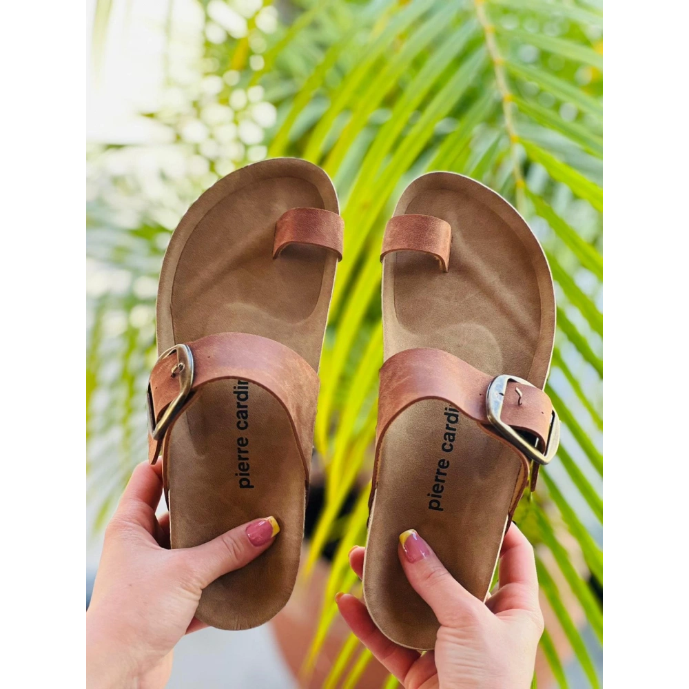 Kadın Pierre Cardin Taba Parmak Arası Terlik