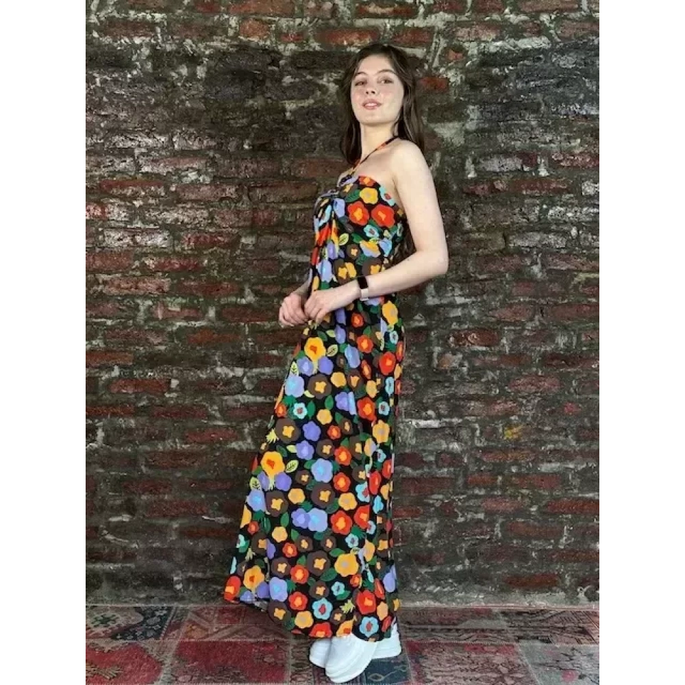 Kadın Renkli Uzun Elbise