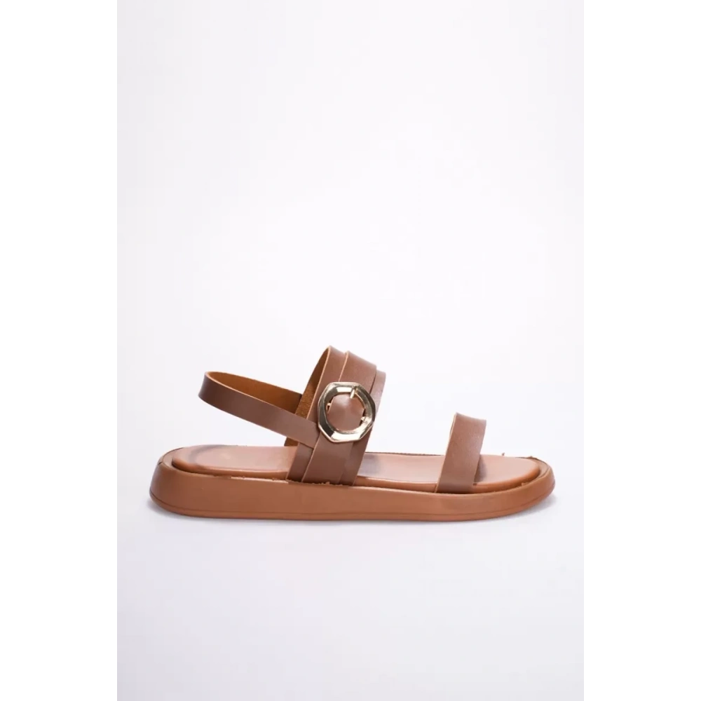 Kadın Taba 2cm Topuk Boyu Yazlık Rahat Sandalet TR27MY05B