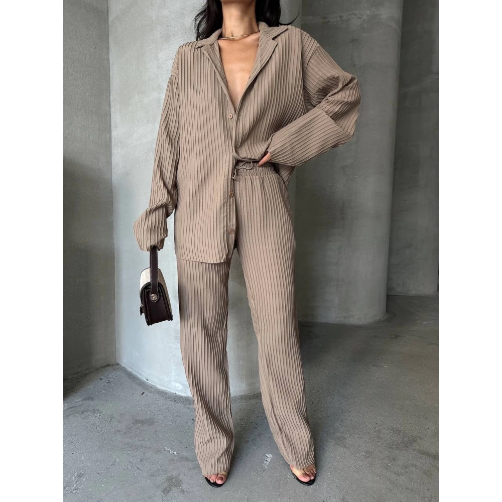 Kadın Vizon Düğmeli Takım