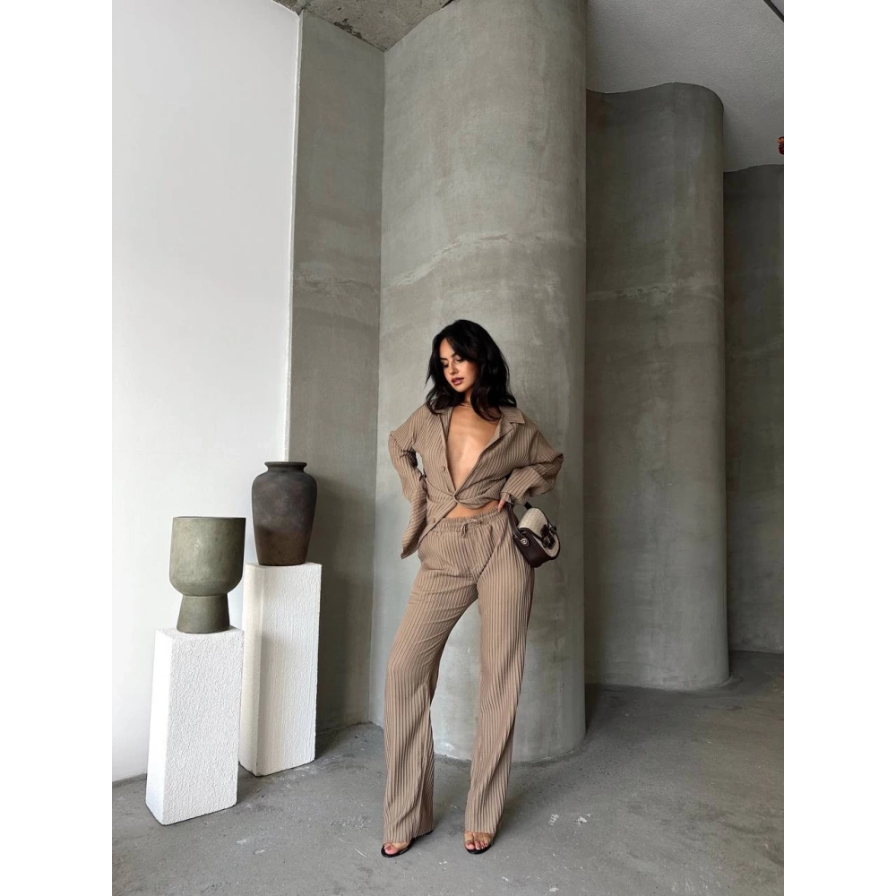 Kadın Vizon Düğmeli Takım