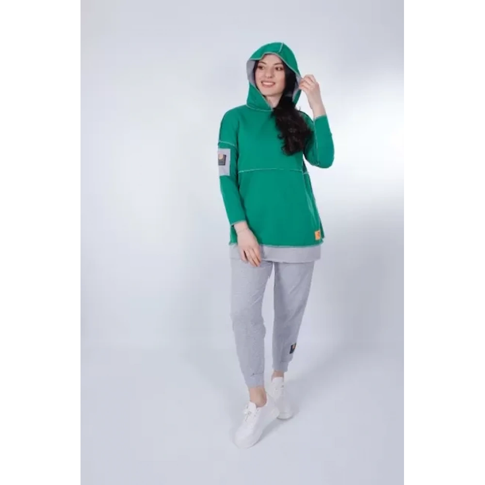 Kadın Yeşil-Gri Eşofman Takımı