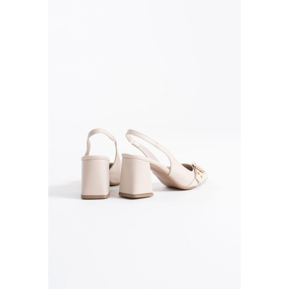 Keira Bej Cilt Kadın Topuklu Ayakkabı