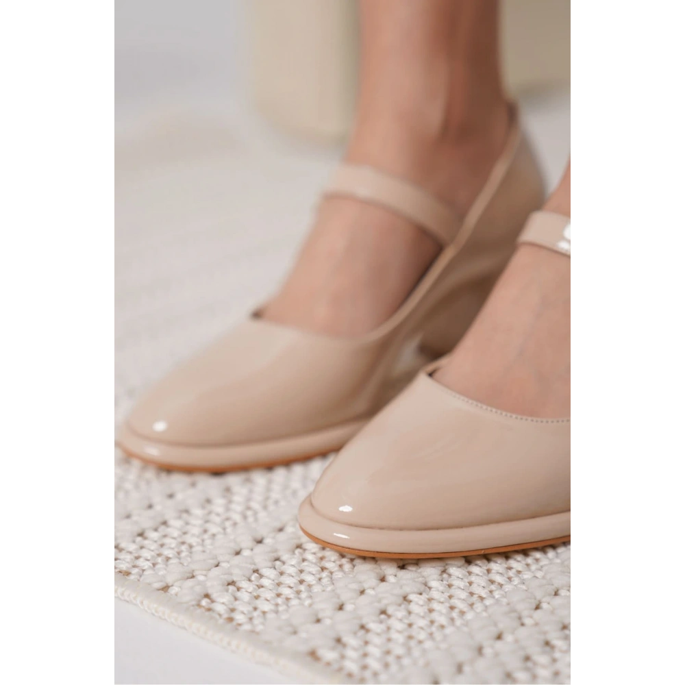 Nude Rugan Kadın Topuklu Ayakkabı TR18MS08B