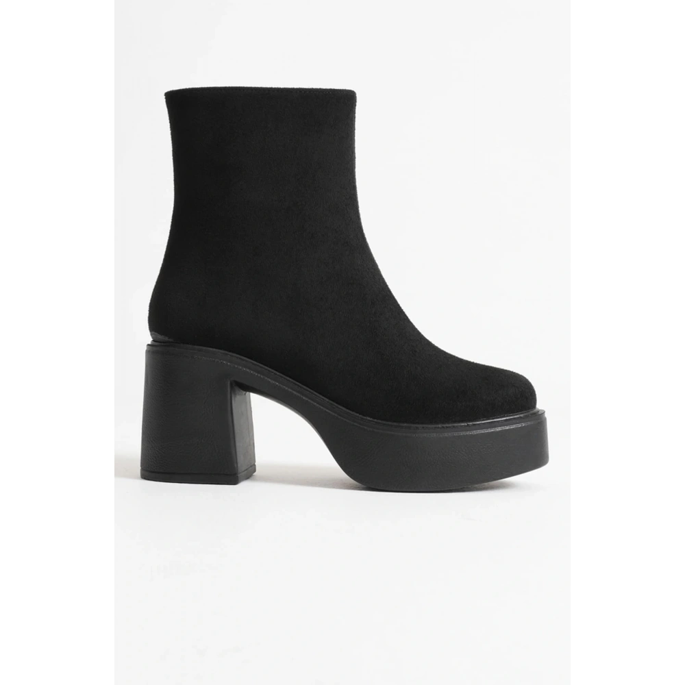 Keti Kadın Siyah Süet Topuklu Bot