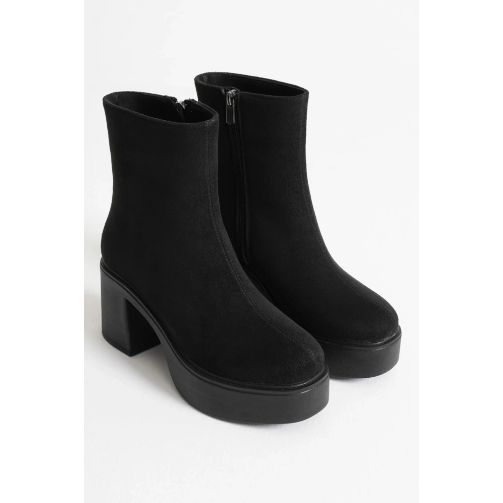Keti Kadın Siyah Süet Topuklu Bot