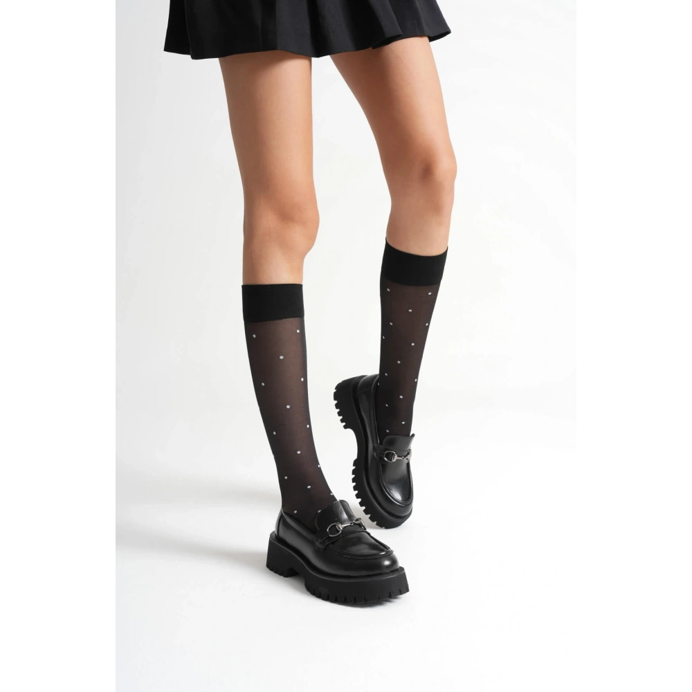 Lara Toka Detaylı Siyah Günlük Loafer Ayakkabı