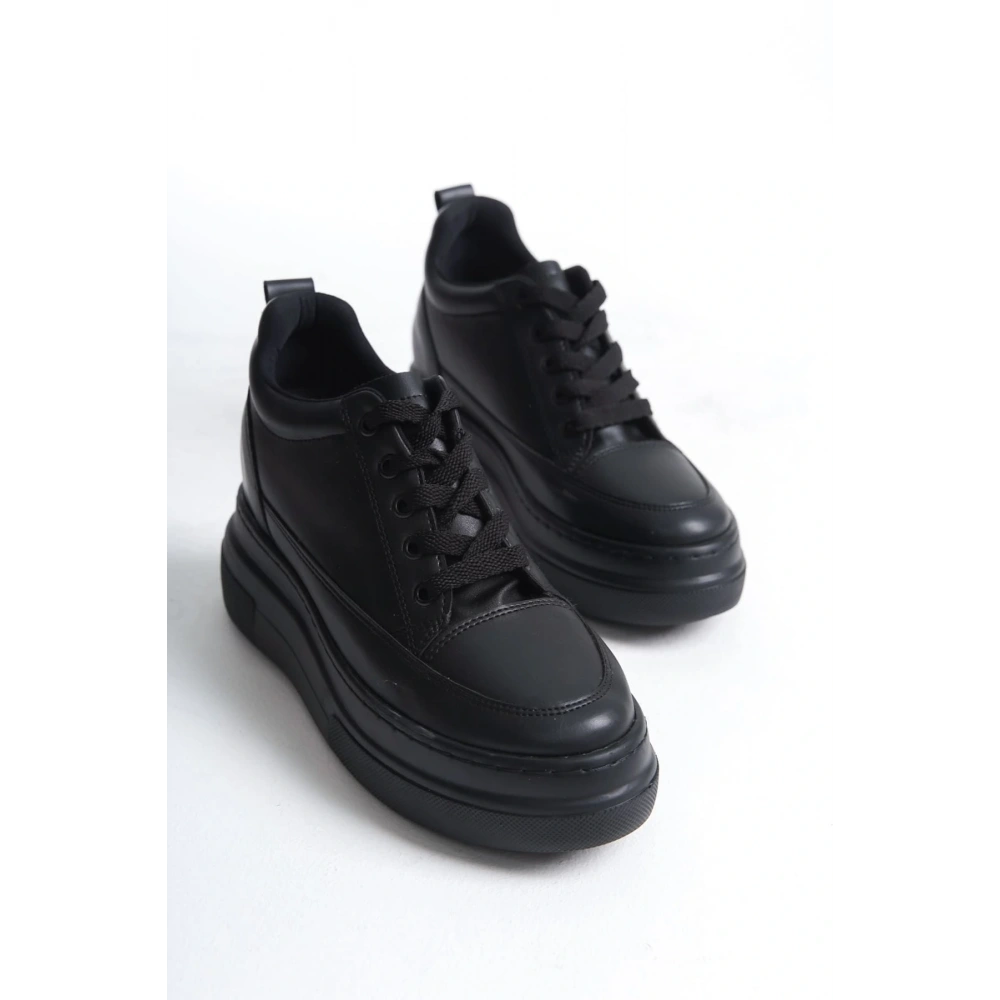 Lauren Kadın Gizli Topuk Mat Siyah Spor Ayakkabı