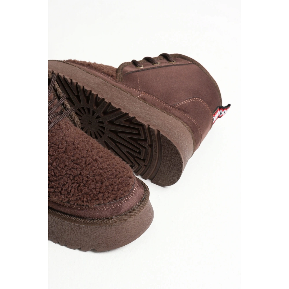 Loana Kadın Kürklü Acı Kahve Kışlık Kalın Tabanlı Bot