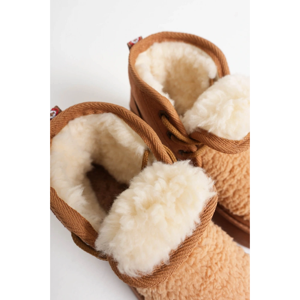 Loana Kadın Kürklü Taba Kışlık Kalın Tabanlı Bot