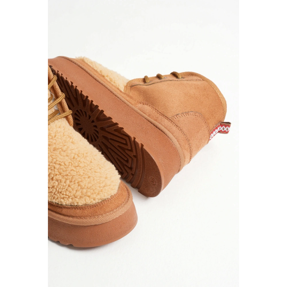 Loana Kadın Kürklü Taba Kışlık Kalın Tabanlı Bot