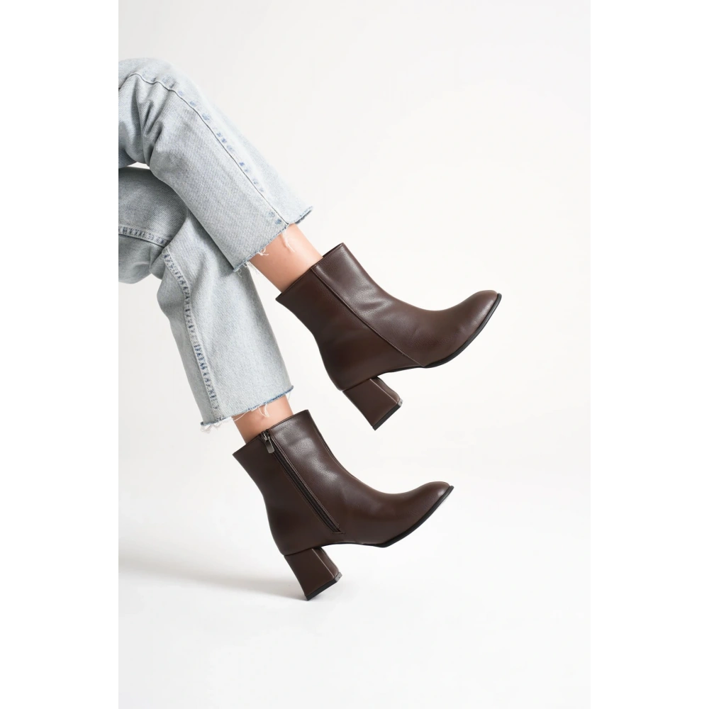 Lucinda Kadın Kışlık Acı Kahve Kalın Topuklu Bot