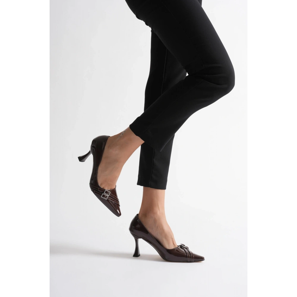 Maya Kadın Acı Kahve Rugan Ayakkabı