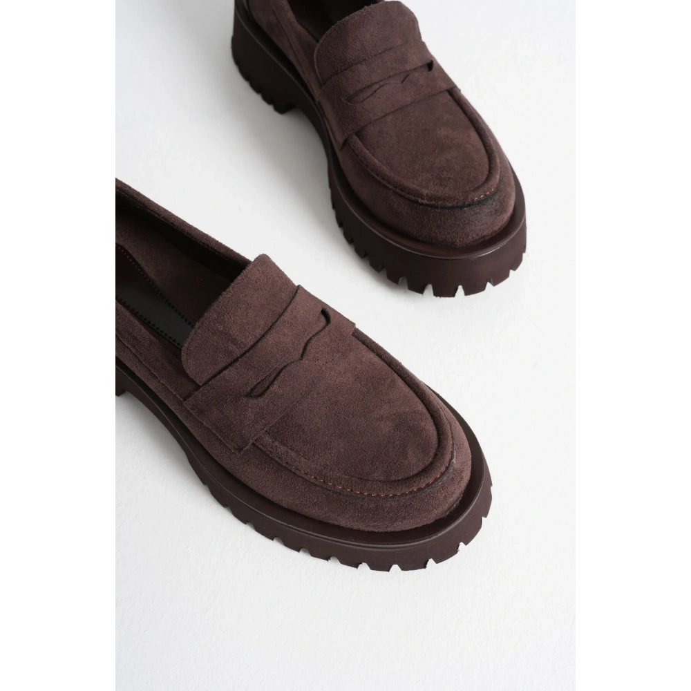 Noir Kadın Günlük Süet Acı Kahve Ayakkabı