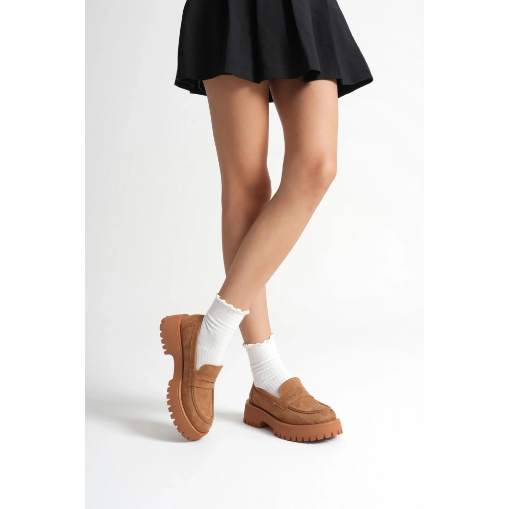 Noir Kadın Günlük Taba Süet Ayakkabı