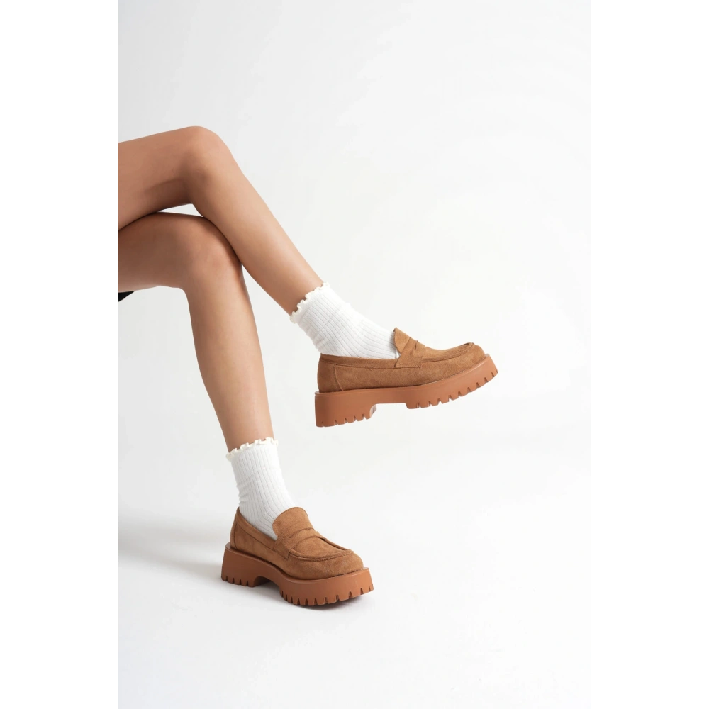 Noir Kadın Günlük Taba Süet Ayakkabı