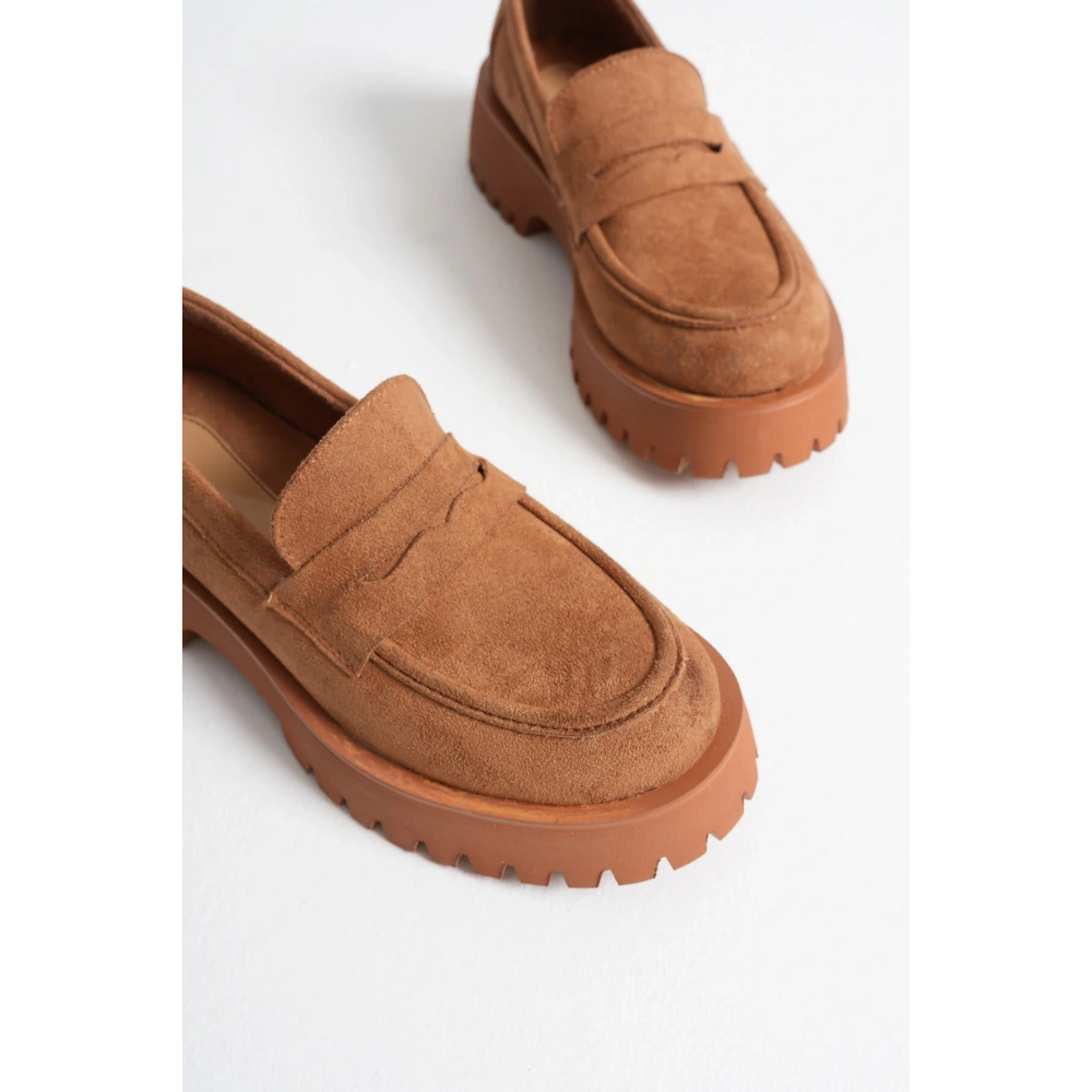 Noir Kadın Günlük Taba Süet Ayakkabı