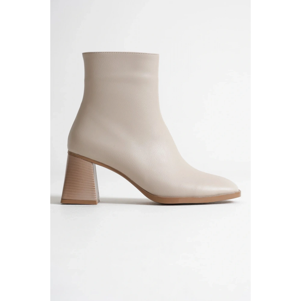 Ornela Kadın Bej Topuklu Bot