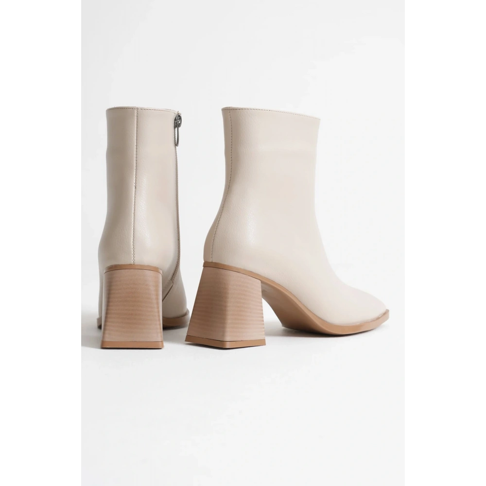 Ornela Kadın Bej Topuklu Bot