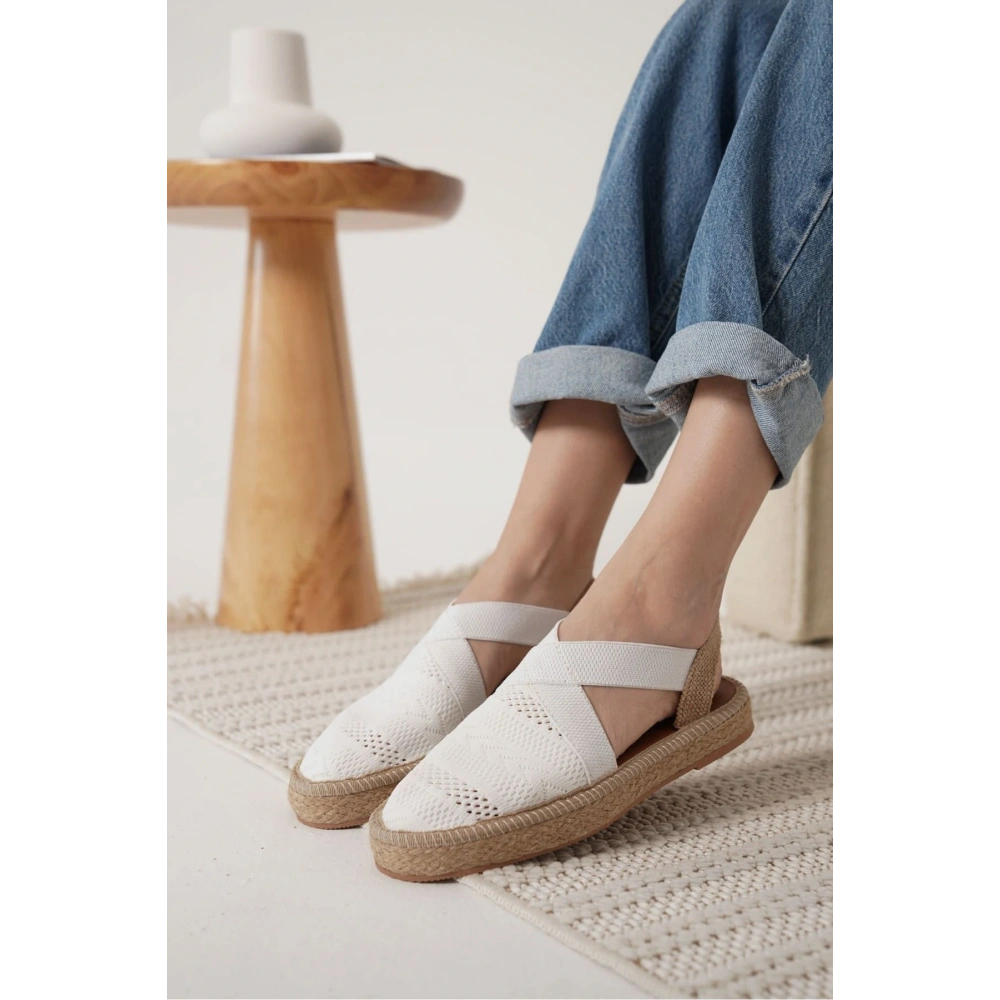 Rosa Kadın Beyaz Espadril Ayakkabı