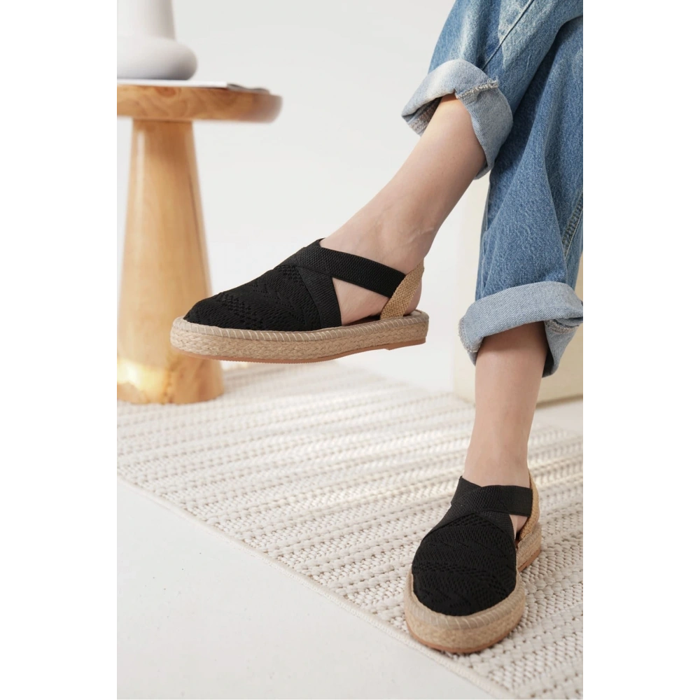 Rosa Kadın Siyah Espadril Ayakkabı