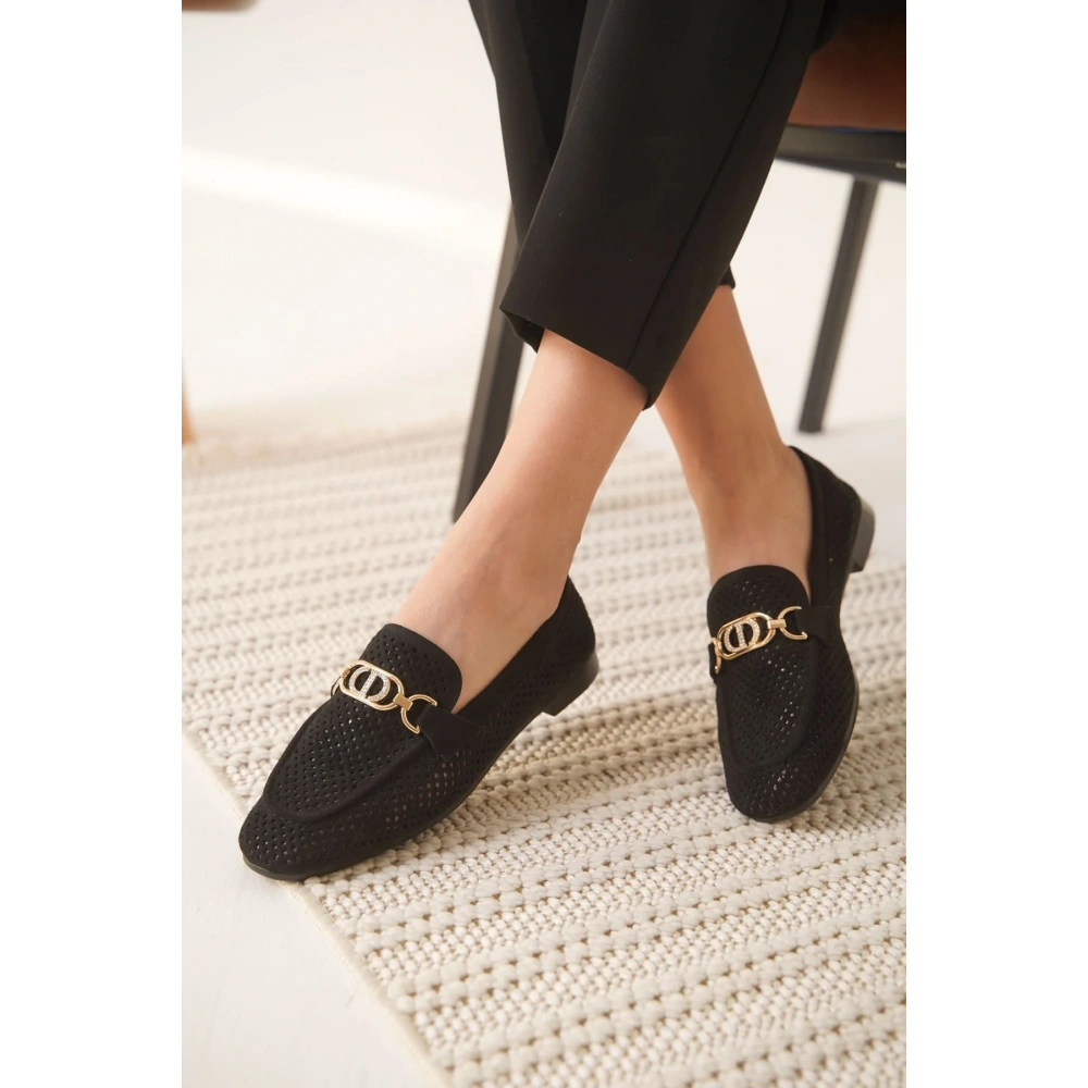 Sally Kadın Siyah Toka Detaylı Ayakkabı