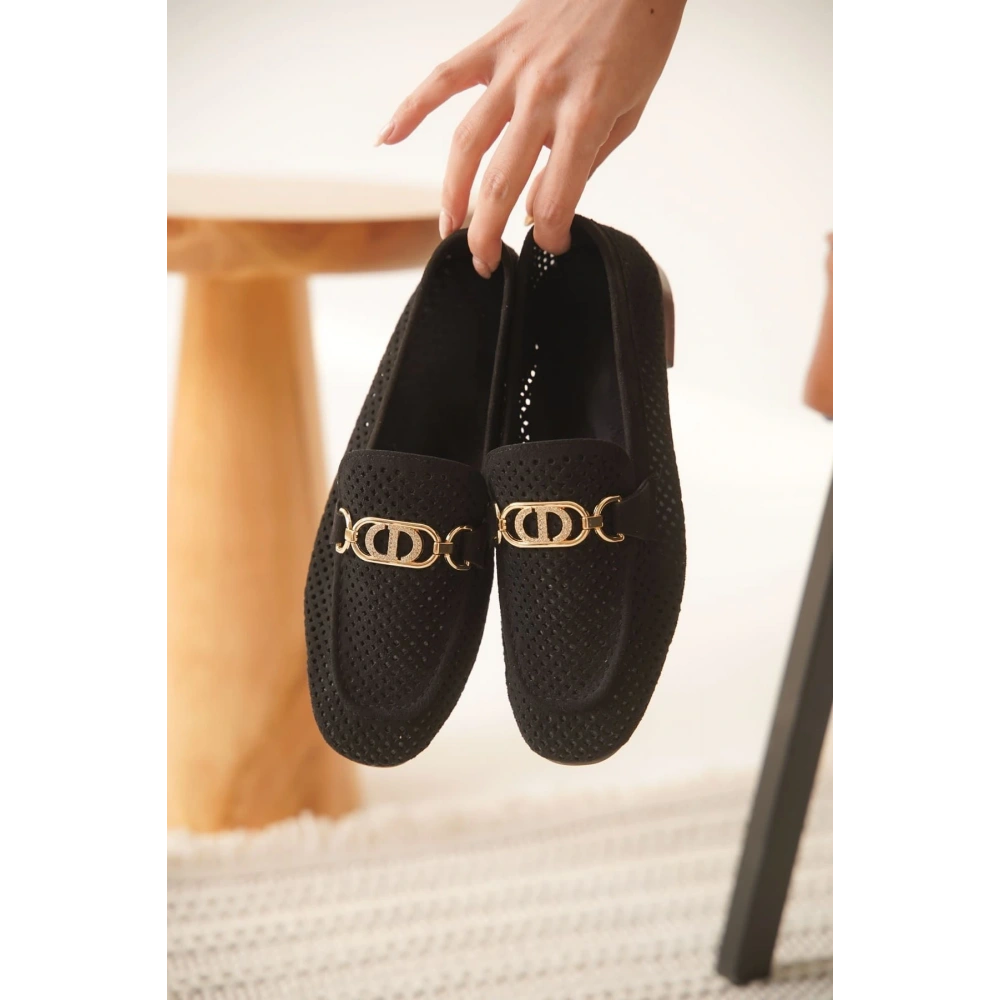 Sally Kadın Siyah Toka Detaylı Ayakkabı