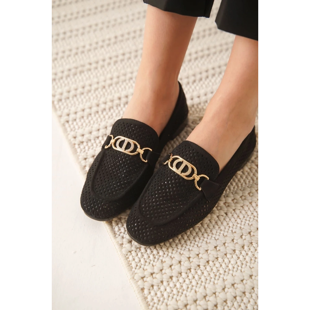 Sally Kadın Siyah Toka Detaylı Ayakkabı