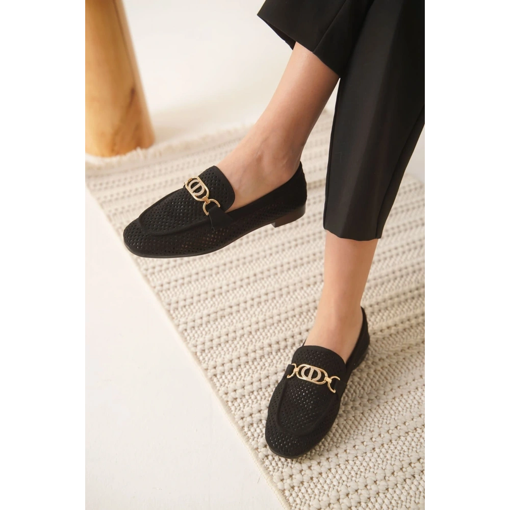 Sally Kadın Siyah Toka Detaylı Ayakkabı