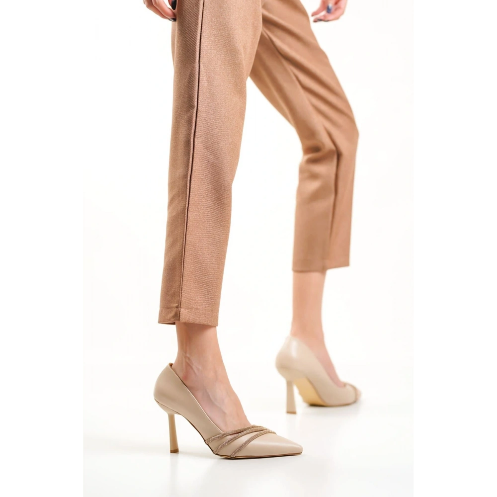 Nude Taşlı Kadın Ayakkabı TR08MS14C