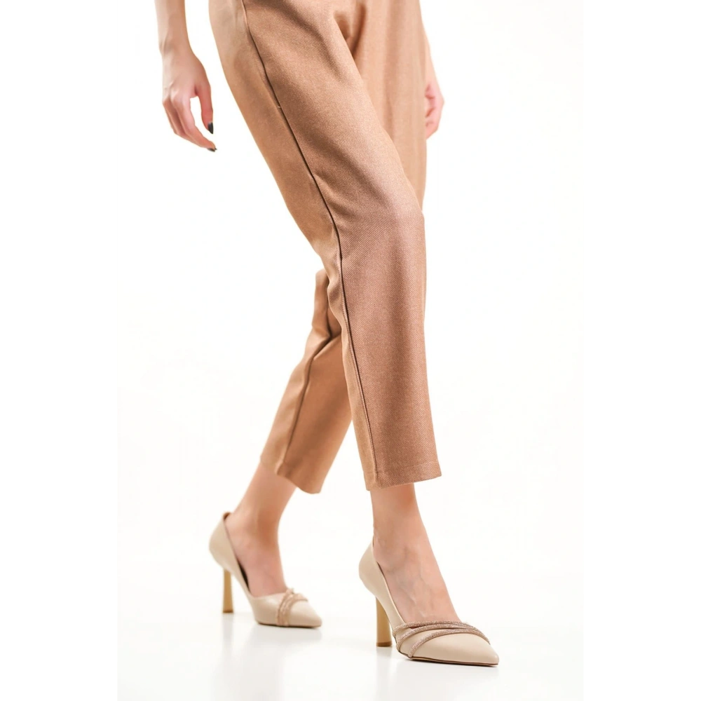 Nude Taşlı Kadın Ayakkabı TR08MS14C